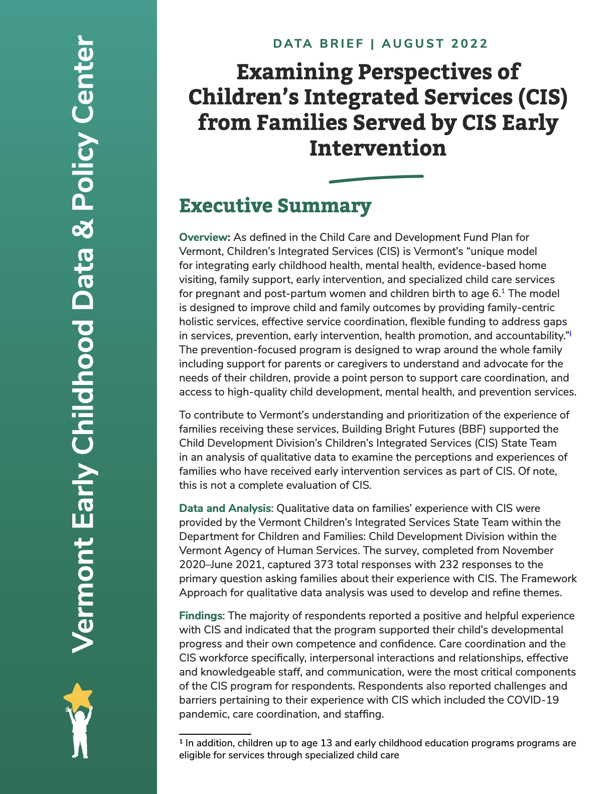 Cover of Perspectives of CIS Data Brief