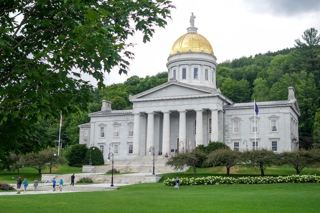 Vermont Capitol building in summer