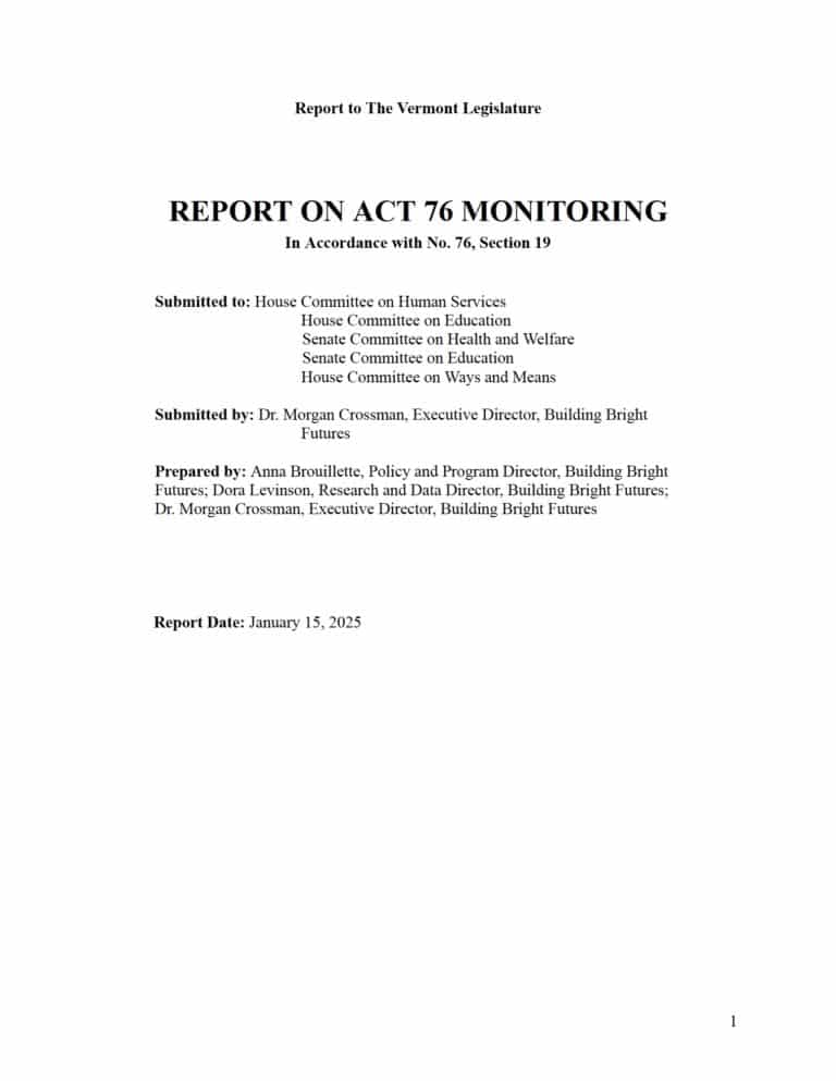 Page 1 of Act 76 Monitoring Report submitted Jan. 15, 2025