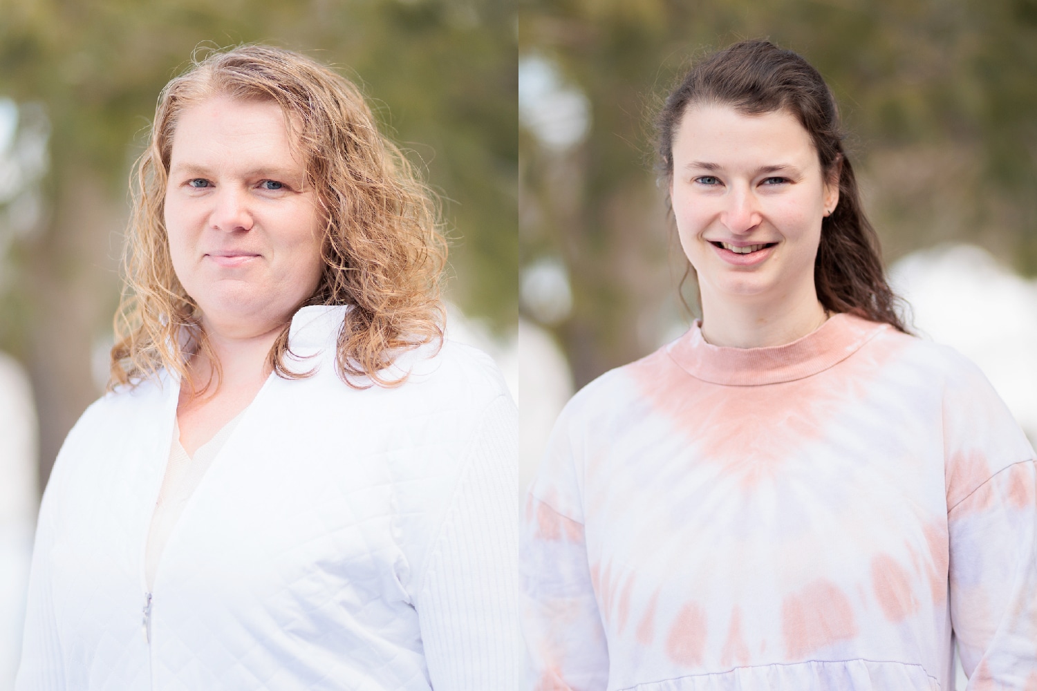 Headshots of Martha Braithwaite and Hannah Ossoff smiling and looking at the camera