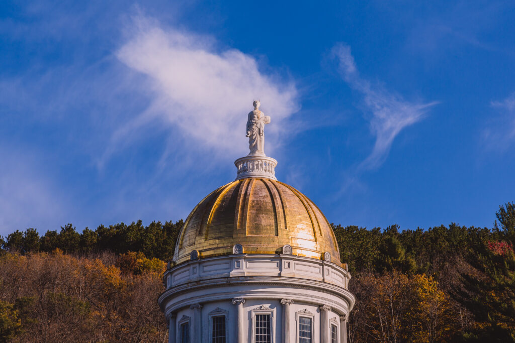 Top of the gold dome of the Montpelier Capitol building by Tony Webster Flickr Creative Commons