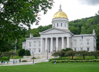 Vermont Capitol building in summer